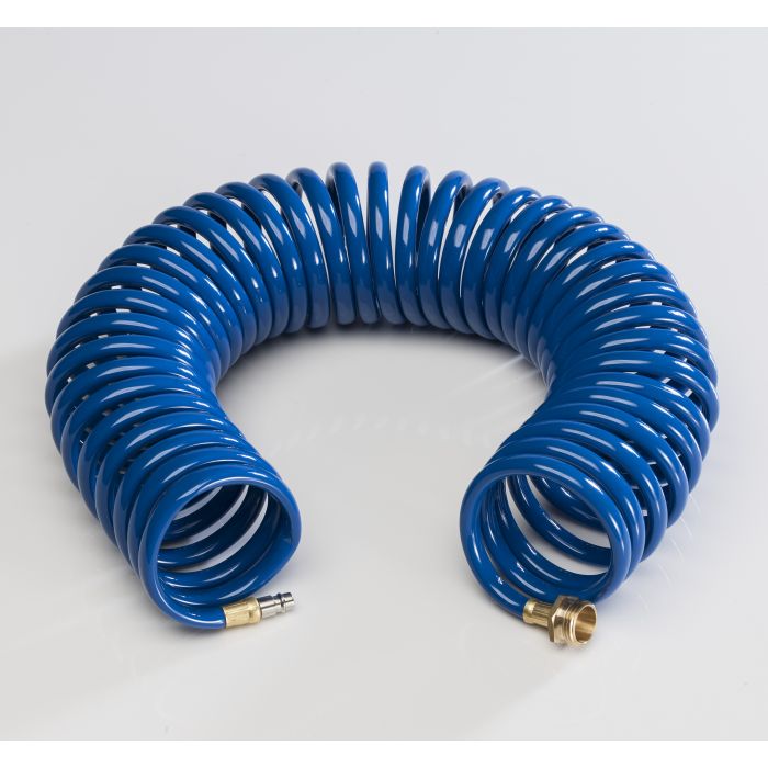 Blue Rv 15 Foot Coiled Hose For Quick, 15 Ft Coiled Garden Hose