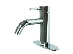 Single Lever Bathroom Metal Vessel Faucet, 6-3/4" with optional deckplate -  Chrome