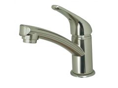 Empire RV brushed nickel single handle lavatory with extended reach spout